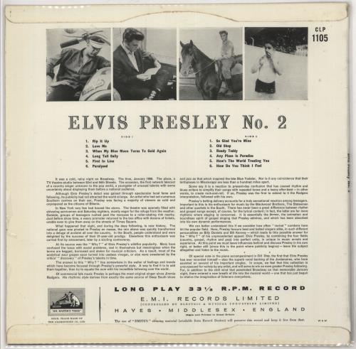 Elvis Presley Rock 'N' Roll No.2 UK英盤 LP Elvis Presley Rock 'n' Roll No. 2 UK vinyl LP album (LP